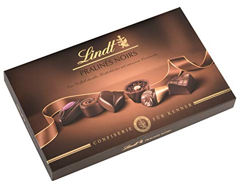 Lindt Schokolade - Royal Pralinen | 300 g | Pralinés-Schachtel mit 30 feinsten Pralinen in 15 königlichen Sorten mit und ohne Alkohol |Pralinengeschenk & Schokolade - Pralinen Für Kenner Noirs | 200 g