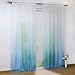 Joyswahl 1 PC Babette Rideau Voilage Passe Tringle Dégradé de Couleur Semi-Transparent Décor d’Intérieur Bleu LxH 140x145cm