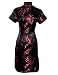 Produktbild Laciteinterdite Chinesisches Kleid Qipao Abendkleid ärmelkurz schwarz und rot Größe 38