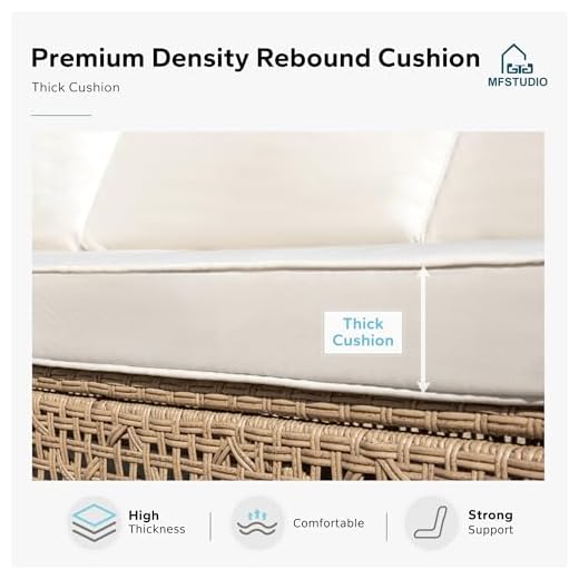 MFSTUDIO L Shaped Outdoor Couch Set