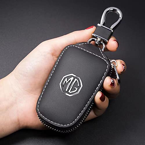 JJRY Car Key Case for MG TF ZR ZS HS GS GT RX5 RX8 MG6 MG5, Black Style