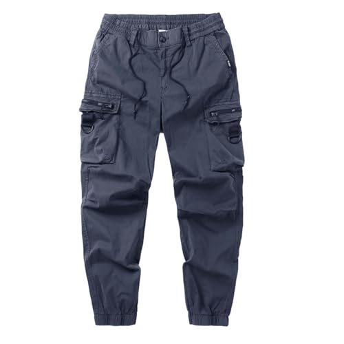 Pantalon homme cargo de travail coton slim fit vetement musculation sport