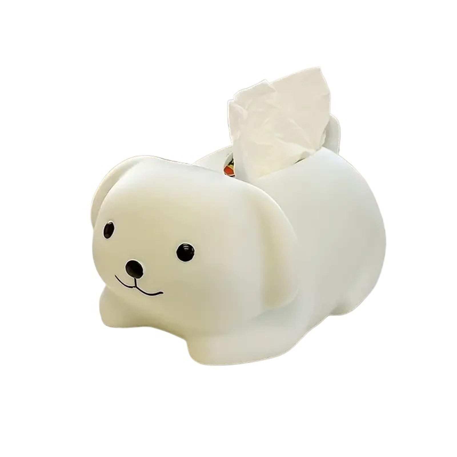Dvmsief White Tissue Box Cover Tissue Box Little Dog Living Room Tea Table Napkin Dining Household Drawpaper