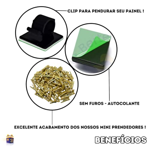 Grade De Fotos Painel Rose/Dourado Tela 40x40cm Mais 10 Prendedores (Rose)