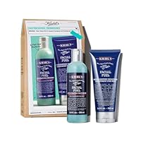 Kiehl's Refreshing Remedies Men's Skincare Set, Invigorating Facial Treatment, Wash 250ml & Moisturiser 200ml