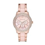 Michael Kors Damen Tibby Multifunktionsuhr, Roségoldfarbene Edelstahluhr, MK6928