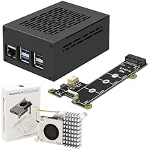 Geekworm X1001 PCIe M.2 Key-M NVMe SSD PIP Peripheral Board + P579 Metal Case with Official Pi 5 Active Cooler for Raspberry Pi 5