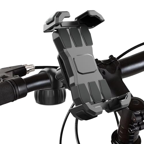 Soporte de teléfono para motocicleta, soporte ajustable para teléfono, soporte para teléfono móvil de ciclismo, fácil instalación, resistente y resistente a la intemperie, 6.46 x 6.1 x 4.17 pulgadas