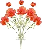 Uso versátil: Las flores artificiales Cosmos lucen muy realistas. Ideales para bodas, decoración del hogar, librerías, cafeterías, fiestas en tiendas de telas, salones de arte, oficinas, tiendas, hogares, jardines y cualquier otra ocasión. También puedes usarlas para hacer ramos de novia, centros de mesa para bodas, San Valentín y mucho más.
