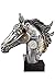 Produktbild Casablanca Deko Skulptur Figur Steampunk Horse aus Kunstharz - Accessoires Wohnzimmer - Geschenk - Farbe: Silber Kupfer - Höhe 34 cm