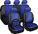 OxGord 17pc PU Leather Car Seat Cover Set (Blue)