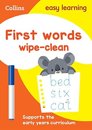 First Words Age 3-5 Wipe Clean Activity Book: Ideal for home learning ...