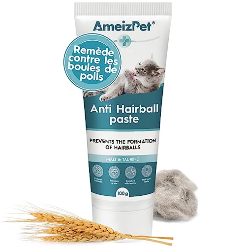 Ameizpet Pate Anti Boule de Poil pour Chat, Pâte de Malt pour Chat -...