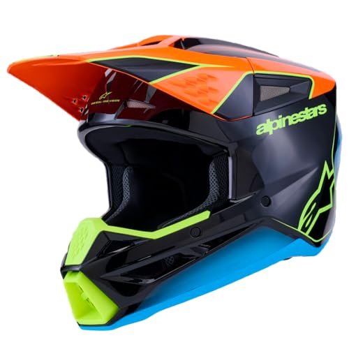 Casque de Motocross Alpinestars S-M3 Fray avec visière ajustable et protection intégrale