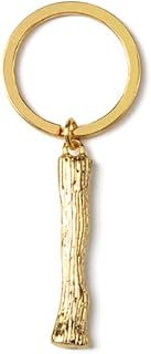 ARFUKA Keychain Alphabet Keyring Stainless Steel Letter I Keychain Key Ring Birthday Christmas Gift Key Chain for Men and Women Gold