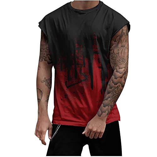 Men's Floral Tank Top Sleeveless Tees 3D Print Casual Sport Gym T-Shirts Hawaii Beach Vacation Tanks Summer Tops #TOP30