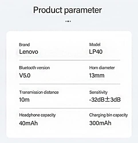 Lenovo LP40 TWS Wireless Earbuds Bluetooth Touch Control Sports Earbuds  Android Phone Stereo Headphone - White: Buy Online at Best Price in Egypt -  Souq is now Amazon.eg