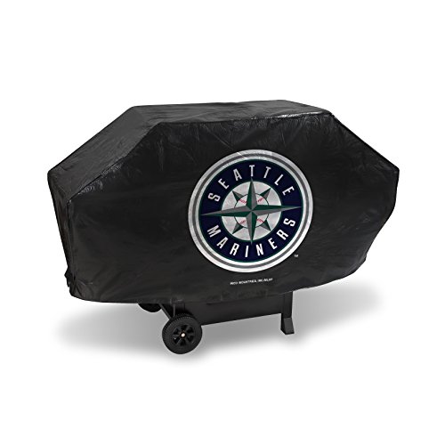 MLB Seattle Mariners Deluxe Grill Cover, Black, 68 x 21 x 35"