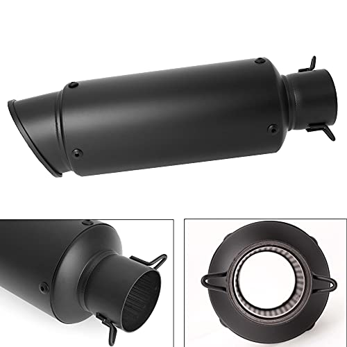 DREAPATS Universal Slip on Modified Exhaust Mufflers with Silencers Compatible with Motorcycle Grom ATV Dirt Bike Street Bike Scooter Pipe Diameter 38mm-51mm Exhaust,Black
