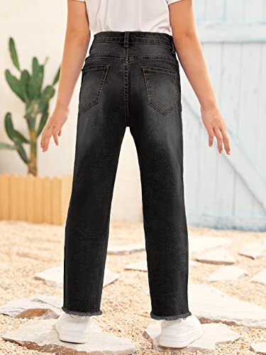 Xineppu Girl Bootcut Jeans Jean High Waisted Skinny Stretch Straight Leg Pants 06 Black #TOP6