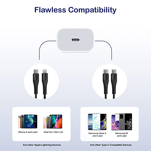 Image of eller sante Combo 3in1 23W Magnetic MagSafe Wireless Charger with 20W Fast Charger Adapter for iPhone 17 /17 Air /17 Pro /17 Pro Max, 16 /16 Plus /16 Pro /16 Pro Max, 15 /14 /13 /12 Series- WH