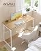 VASAGLE Folding Desk, Foldable Computer Desk, One-Piece Desktop Top, Rounded Edges, Small Home Office Writing Table for Bedroom, Balcony, Camping, Easy Assembly, 100 x 50 cm, Natural Oak LWD152YD01