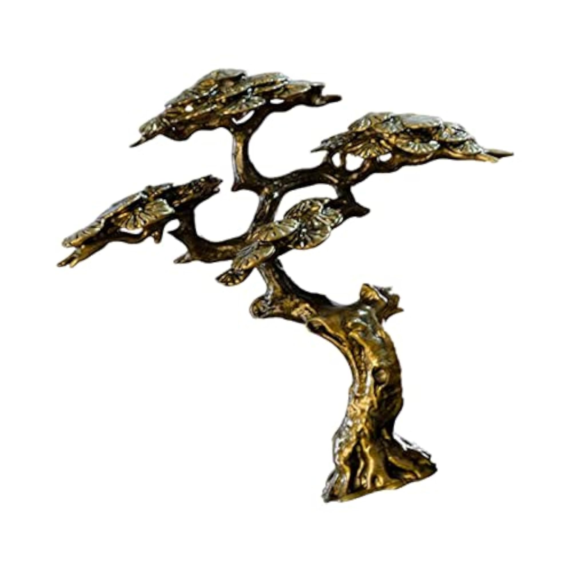 2X Antique Tree Statue Miniature Figurine Sculptures for Home