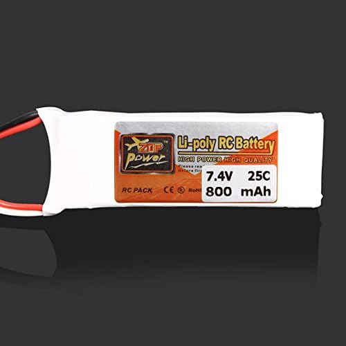 ZOP Power 7.4V 800MAH 25C Lipo Battery JST Plug