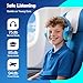 QearFun Kids Bluetooth Headphones, 60H Playtime, 74/85/94dB Safe Volume Limit, Metallic Gradient Wireless Headset with HD Mic, Fast Charging, Foldable, Wired 3.5mm Mode for School/Tablet/Travel