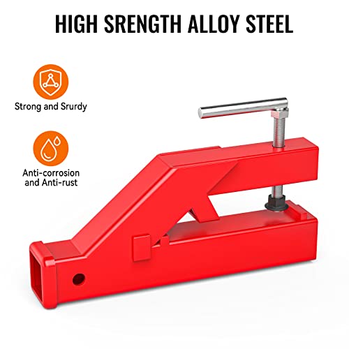 Sulythw Clamp On Trailer Hitch 2" Ball Mount Receiver Adapter For Tractor Bucket Kubota New Upgrade Forklift Bucket Trailer Hitch Attachment, Adapter Compatible With Kubota Deere Bobcat Front #TOP5