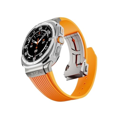 �ɓK������Samsung Galaxy Watch Ultra 7 /47mm�ɓK������X�e�����X�X�`�[���o�b�N���X�|�[�c�o���h(Titanium Orange)