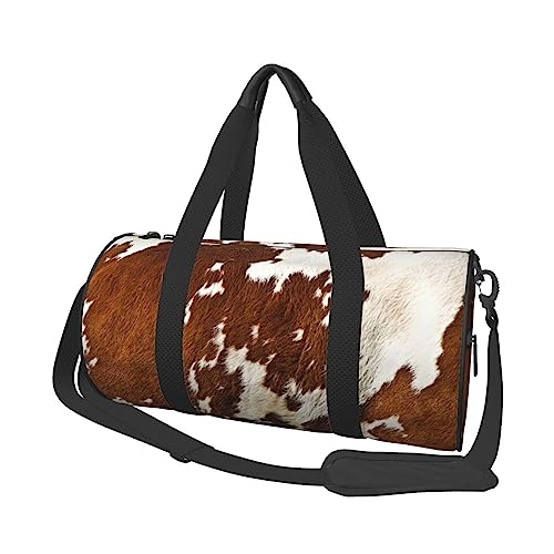 Sac à main rond en cuir imprimé rouge blanc et noir pour voyage et sport