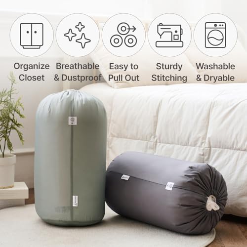 Roll & Stack ロールアンドスタック ふとん収納袋 M (25L) White X 2 の商品画像 10