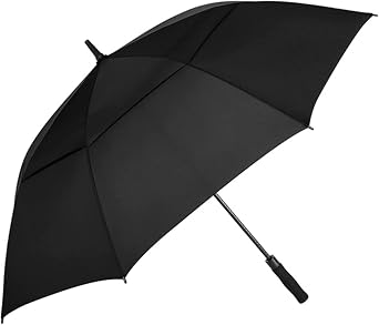 MizHome Windproof Golf Umbrella Automatic Open Double Canopy Vented Sun Rain Stick Umbrella