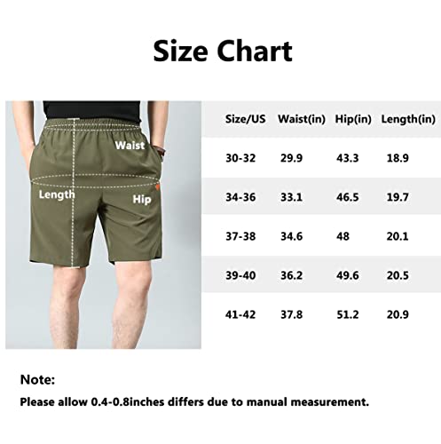 Vcansion Men's Outdoor Lightweight Hiking Shorts Quick Dry Sports Casual Shorts Skateboard Shorts Grey Tag 2Xl/34-36 #TOP4