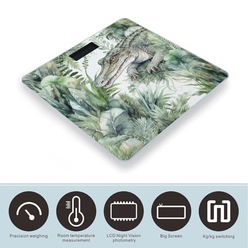 Báscula digital Crocodile Green para peso corporal miniatura 3