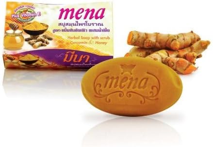 TANGDIAABBCC MENA Herbal Soap Curcumin Honey Anti-Aging Dark Spot Soap 100g/3.7oz