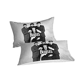 The Beatles Ensembles De Housse De Couette Groupe de Rock 3D Ensembles De Literie Rock ‘n’ Roll Microfibre Parure De Lit Single(135x200cm) - Les Beatles, Paul McCartney, John Lennon, RIngo Starr, George Harrison The Beatles Ensembles De Housse De Couette Groupe de Rock 3D Ensembles De Literie Rock 'n' Roll Microfibre Parure De Lit Single(135x200cm) – Image 2