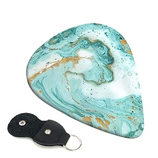 Lot de 6 médiators en marbre vert doré pour guitare acoustique, guitare électrique, basse, ukulélé – fins, moyens et… - Les Beatles, Paul McCartney, John Lennon, RIngo Starr, George Harrison