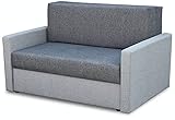 Bonni Tedi 2 Lehnsessel mit Schlaffunktion, Schlafsofa, Klappsofa, Schlafcouch, Bettsofa, vom Hersteller, Couch, Couchgarnitur, Sofagarnitur, Jugend, Ideal für kleine Wohnungen (Grau/Graphit)