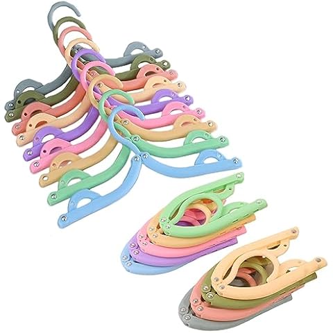 Eidoct 9 Pcs Portable Folding Travel Hangers Cover