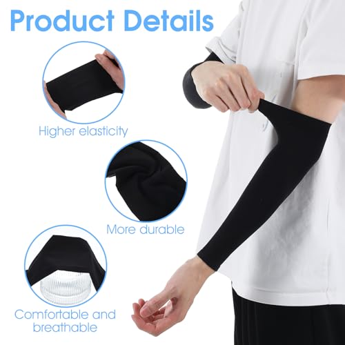 Basketball Arm Sleeve Youth 3 Pairs Youth Compression Sleeve Volleyball Basketball Arm Sleeves Kids For Boys Girls Black White Gray3
