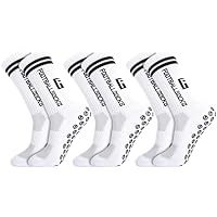 Apricitie 3 Paare Fussball Socken Kinder Fußballsocken(S, Weiß) – Ansicht 8