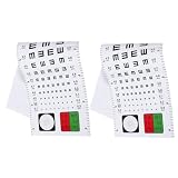 HIAKDOFT 2piezas Cuadro De Pared Grafico Optometrico Tabla De Prueba Visual Para Pruebas Vista Tabla Visual Reusable Para Uso Casa Guarderia
