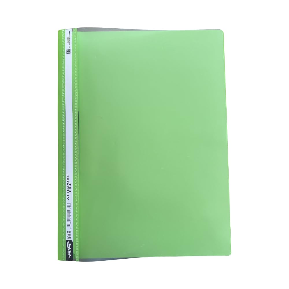 A4 Project Files – Clear Front Plastic Document Report Folders with 2 Prong Fastener | Clutter-Free Filing, Professional Results Every Time (Green, 25pcs)