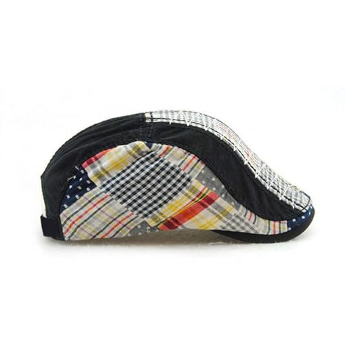 Image of M MOACC Men Beret Hat Cotton Adjustable Newsboy Hats Cabbie Gatsby Cap Driving Flat Caps