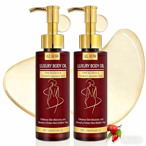 Body Firming Oil for Women - Fast-Absorbing Hydration & Skin Tightening Treatment for Arms Legs Stomach - Non-Greasy Post-Shower Glow Remedy Firming care to enhance skin elasticity.120ML- 2PCS