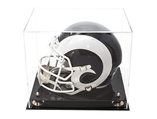 Better Display Cases Clear Acrylic Football Helmet Display Case With Gold Risers (A002-Gr) #TOP5