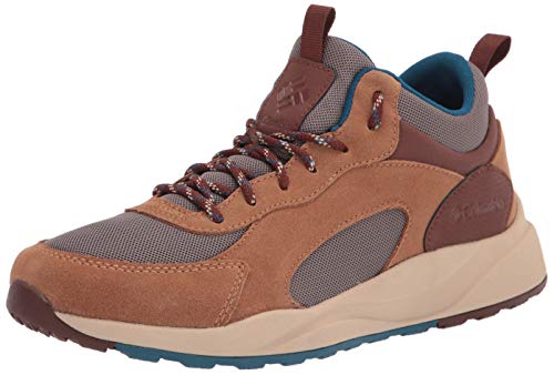 Columbia Men's Pivot Mid Waterproof Hiking Shoe, Wet Sand/Phoenix Blue, 11 Wide