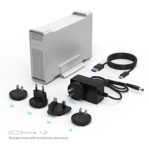 Yottamaster Aluminum USB3.1 Type C 3.5" Hard Drive Enclosure for 3.5 Inch SATA HDD Support UASP - Thumbnail 5